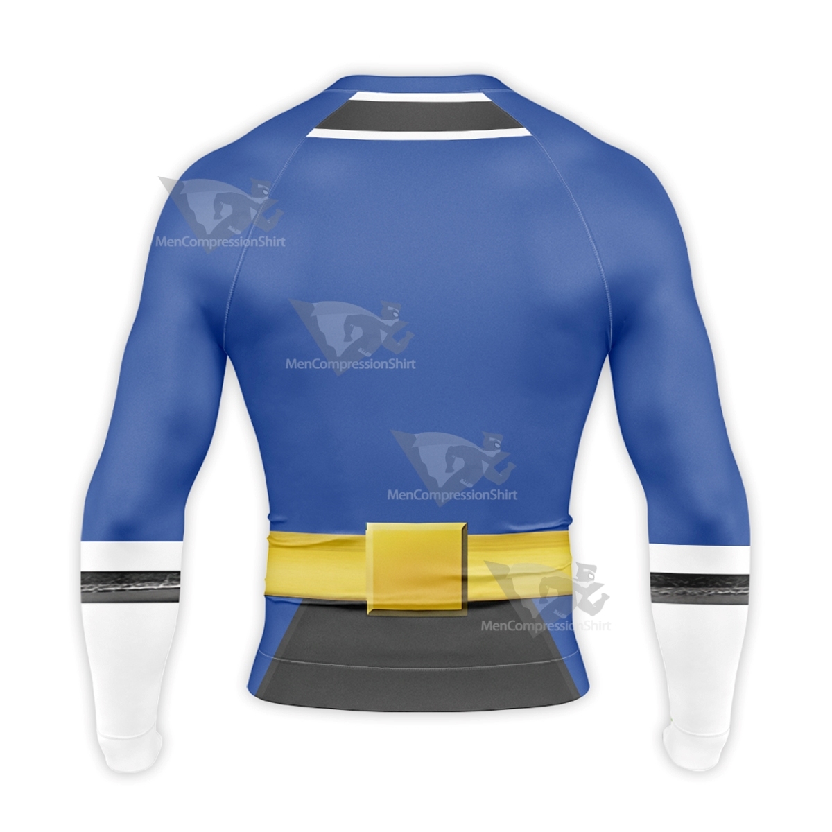 Power Rangers Samurai Blue Long Sleeve Compression Shirt
