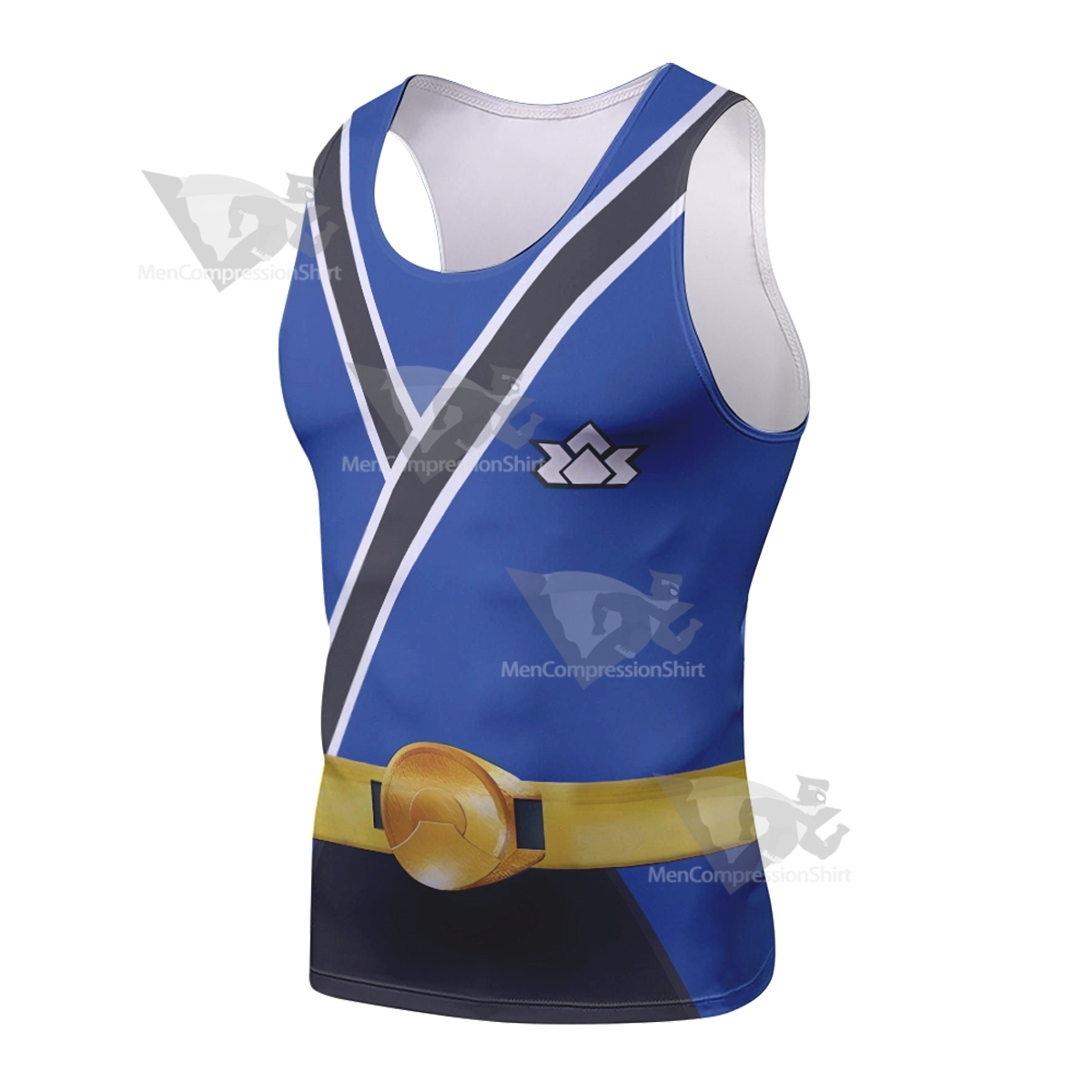 Power Rangers Samurai Blue Sleeveless Compression Shirt