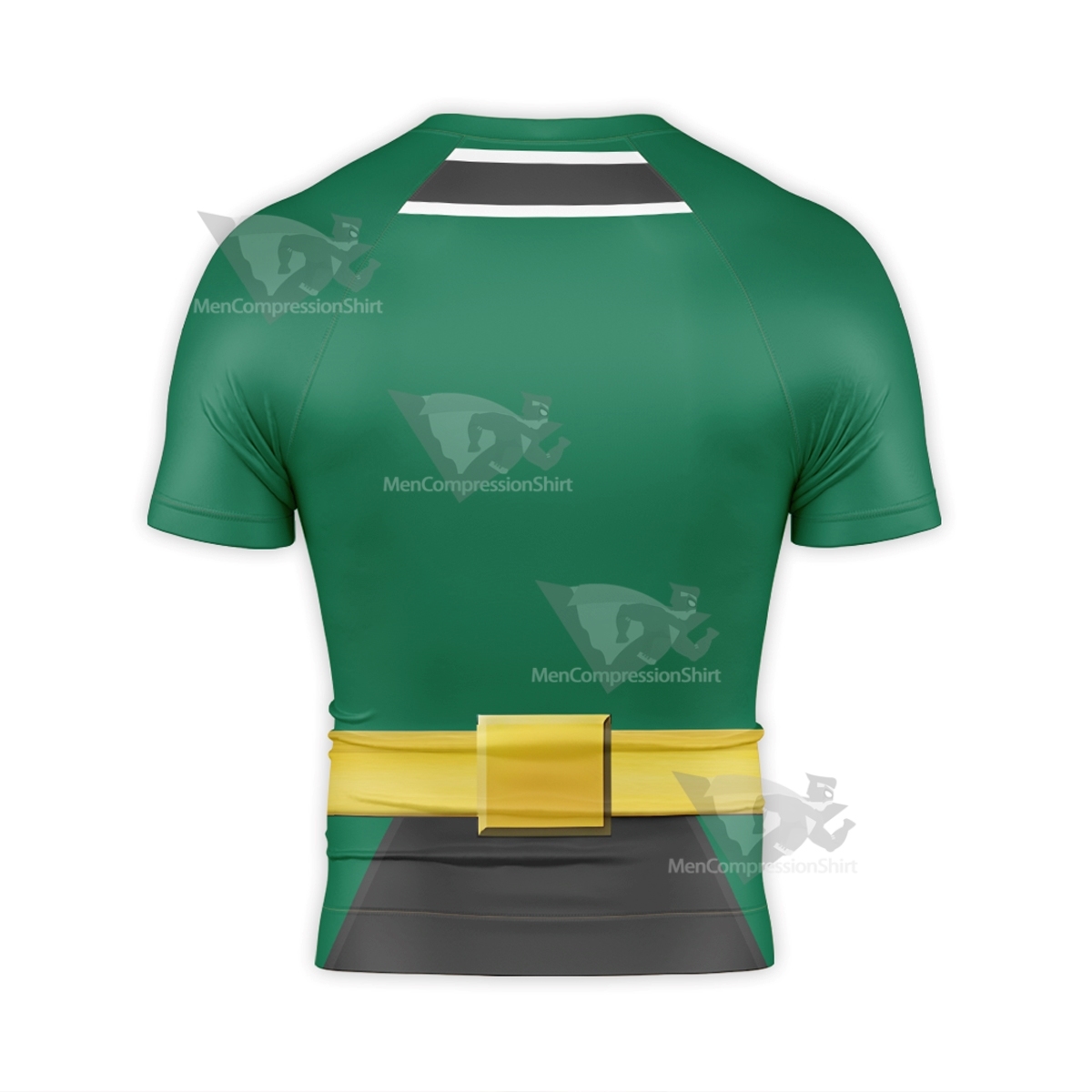 Power Rangers Samurai Green Short Sleeve Compression Shirt