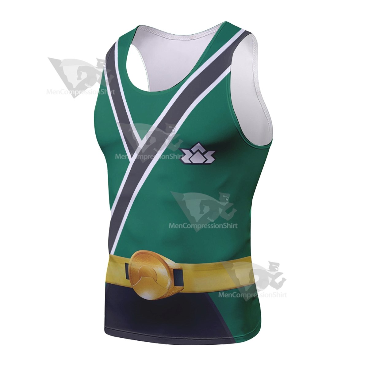 Power Rangers Samurai Green Sleeveless Compression Shirt