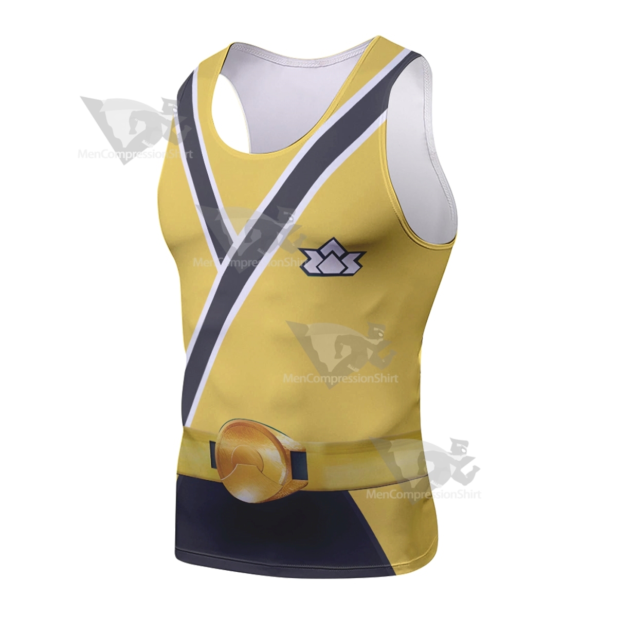 Power Rangers Samurai Yellow Sleeveless Compression Shirt