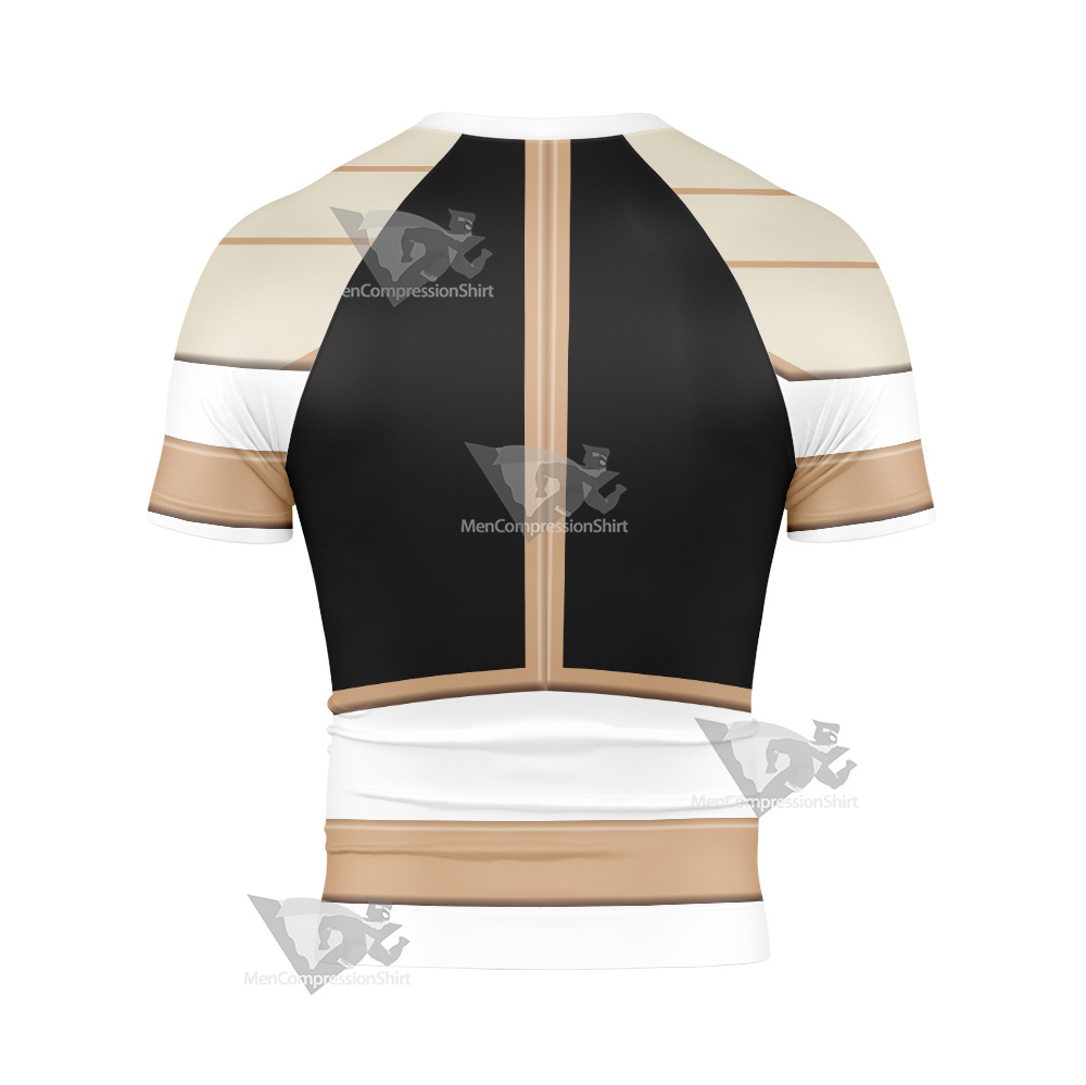 Power Rangers White Ranger Short Sleeve Compression Shirt