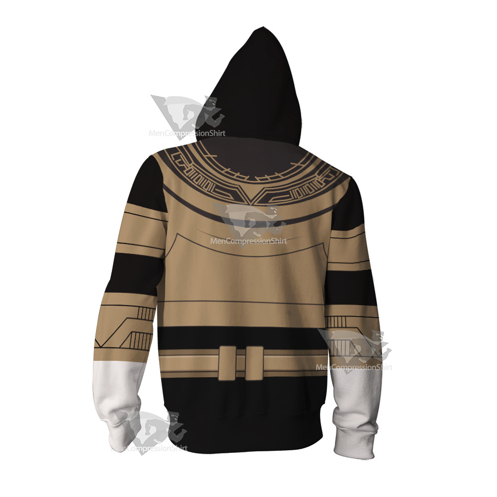 Power Rangers Zeo Gold Ranger Cosplay Zip Up Hoodie