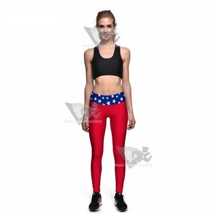 Princess Diana Red Compression Leggings