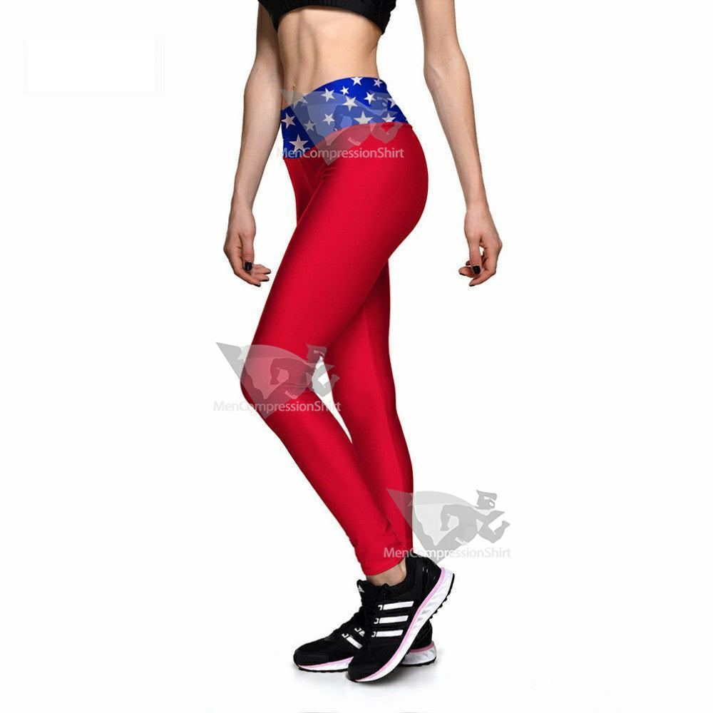 Princess Diana Red Compression Leggings