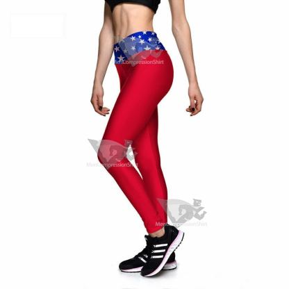 Princess Diana Red Compression Leggings