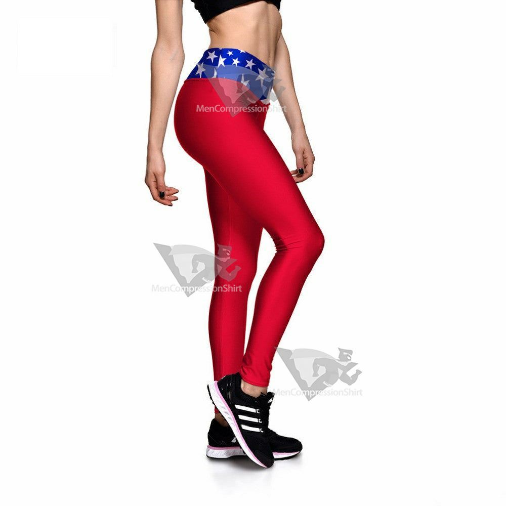 Princess Diana Red Compression Leggings