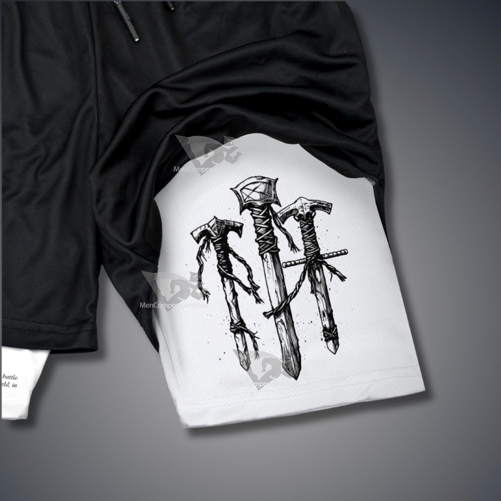 Psalm 144 1-2 Battle Sword Performance Shorts