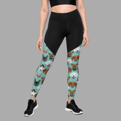 Pup Pattern Women Compression Legging