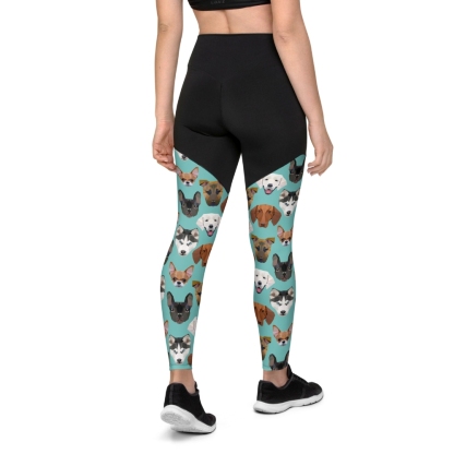 Pup Pattern Women Compression Legging