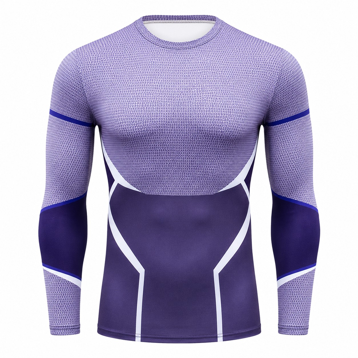 Quicksilver Blue Purple Long Sleeve Compression Shirt