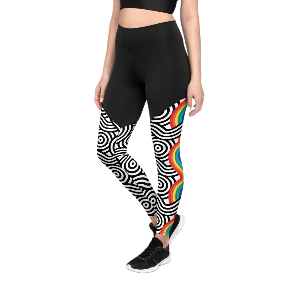 Rainbow Lines Women Compression Legging