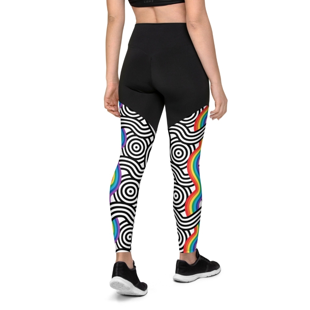 Rainbow Lines Women Compression Legging