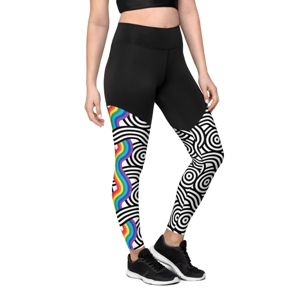 Rainbow Lines Women Compression Legging