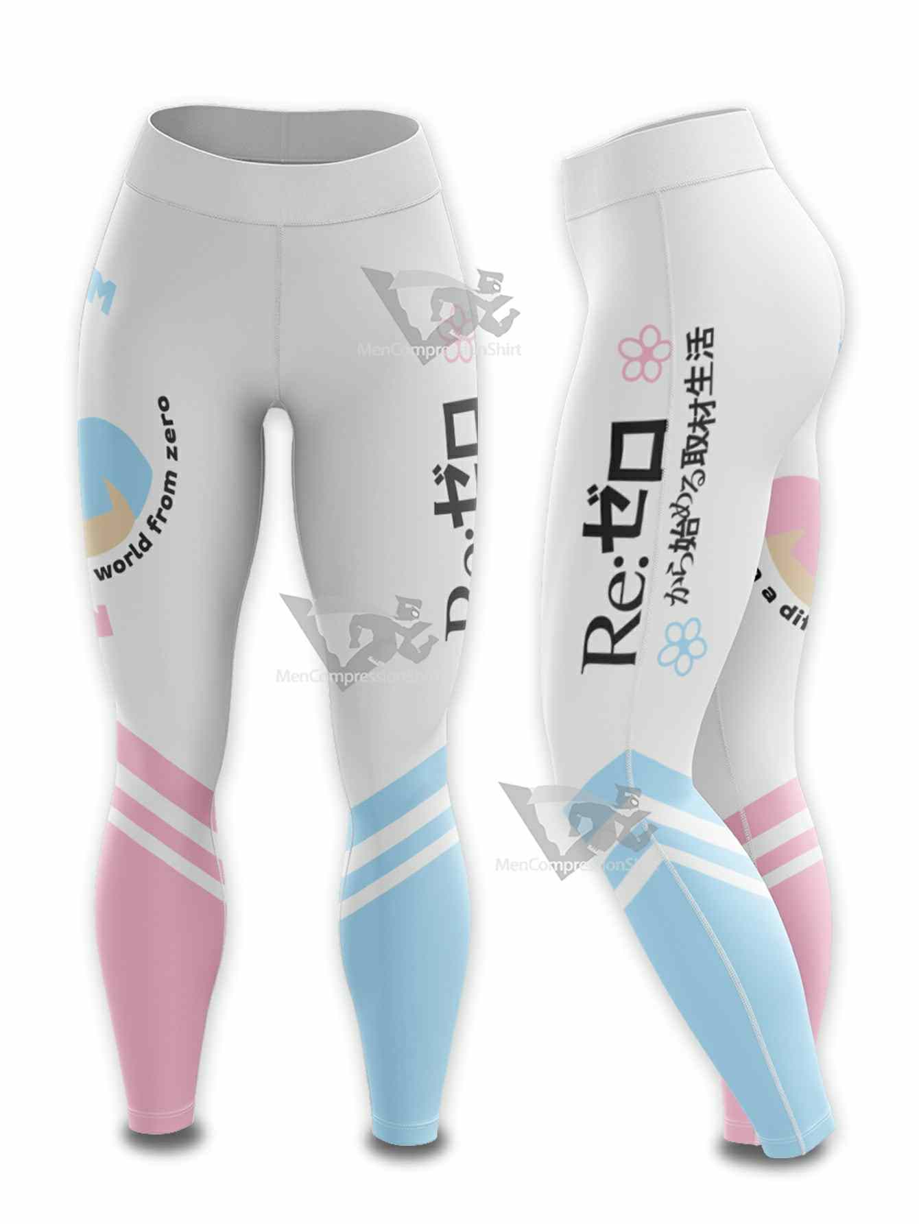 Re Zero Rem Ram Women Compression Leggings