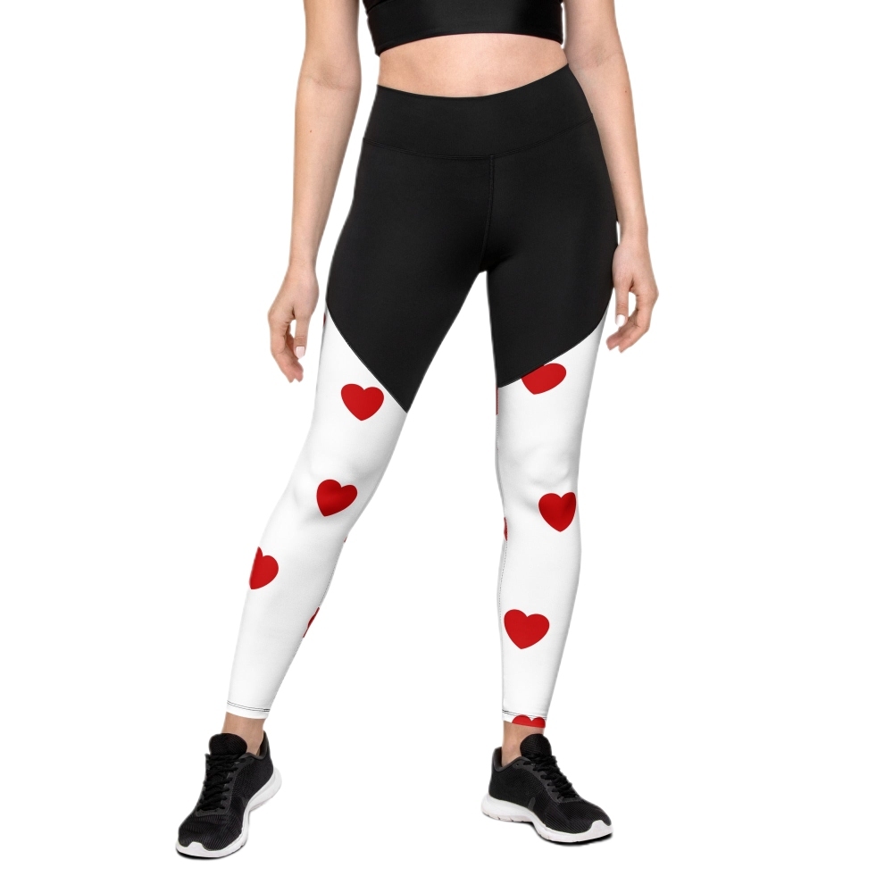 Red Hearts Women Compression Legging