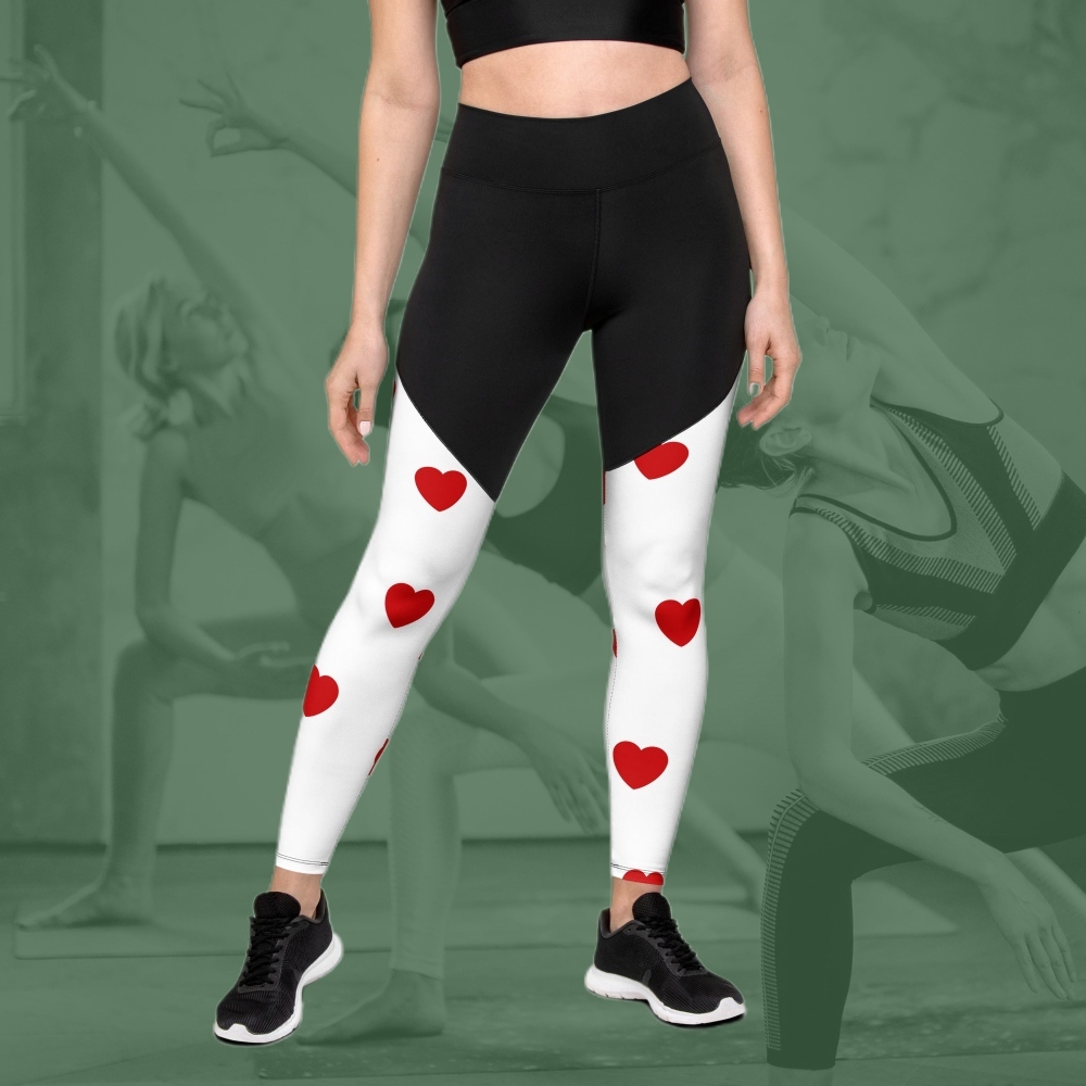Red Hearts Women Compression Legging