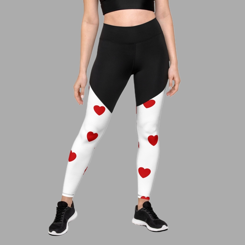 Red Hearts Women Compression Legging
