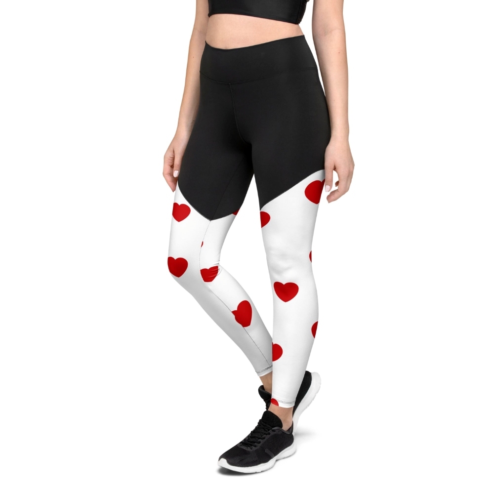 Red Hearts Women Compression Legging