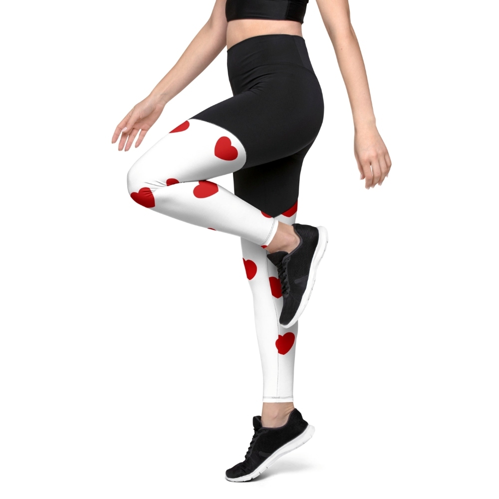 Red Hearts Women Compression Legging