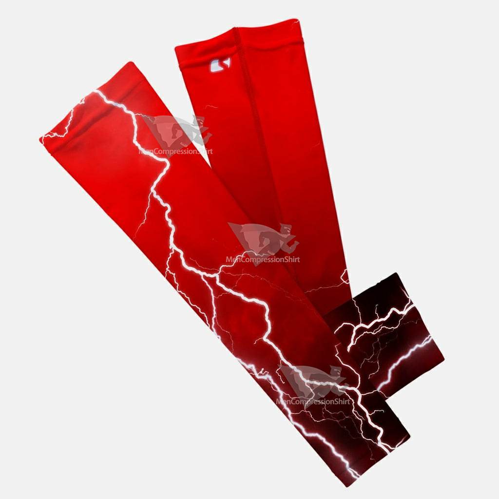 Red Lightning Kids Arm Sleeve