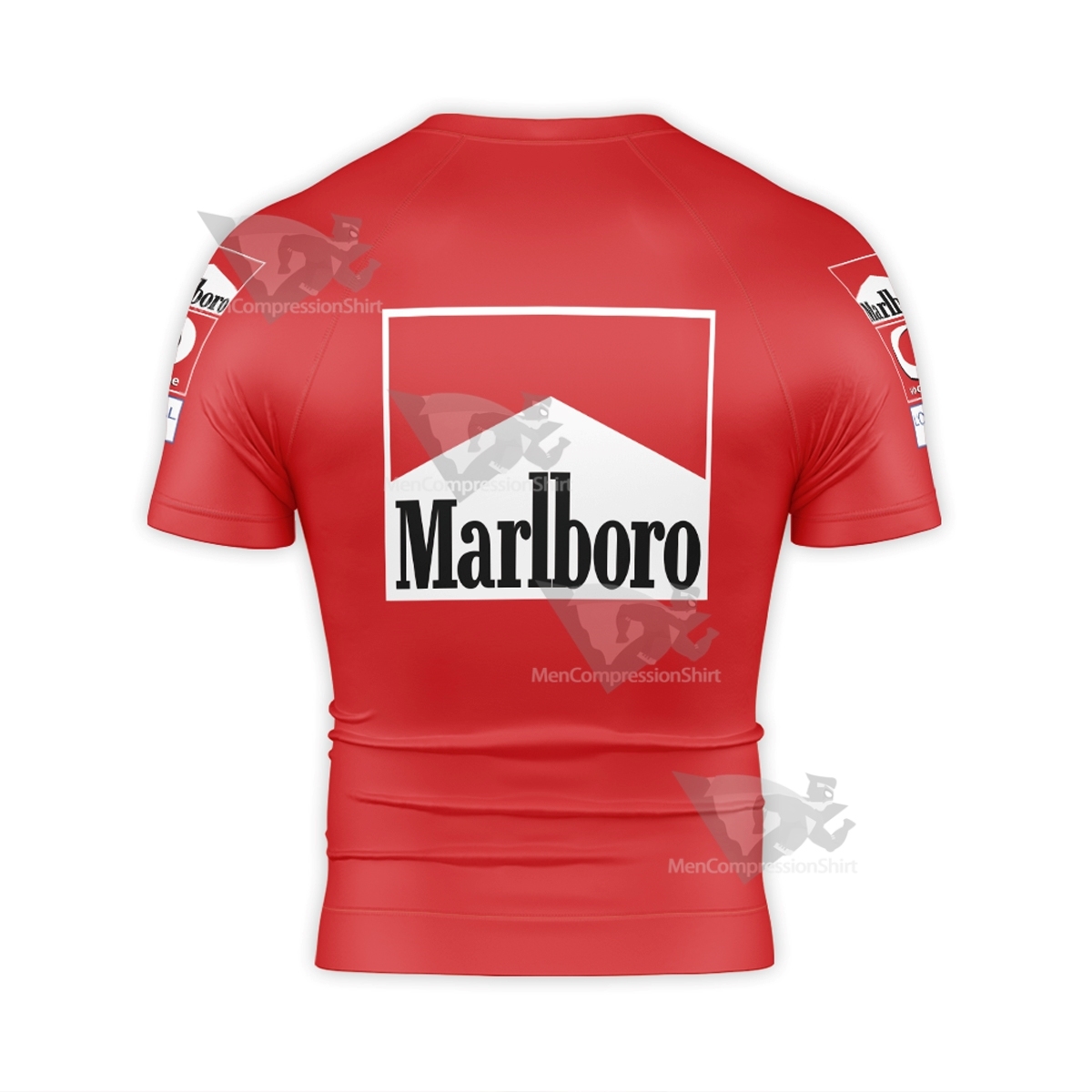 Red Michael Schumacher Short Sleeve Compression Shirt