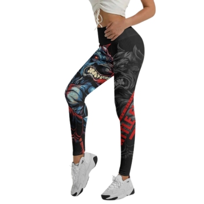 Red Rage Pitbull Boxing Women Compression Legging