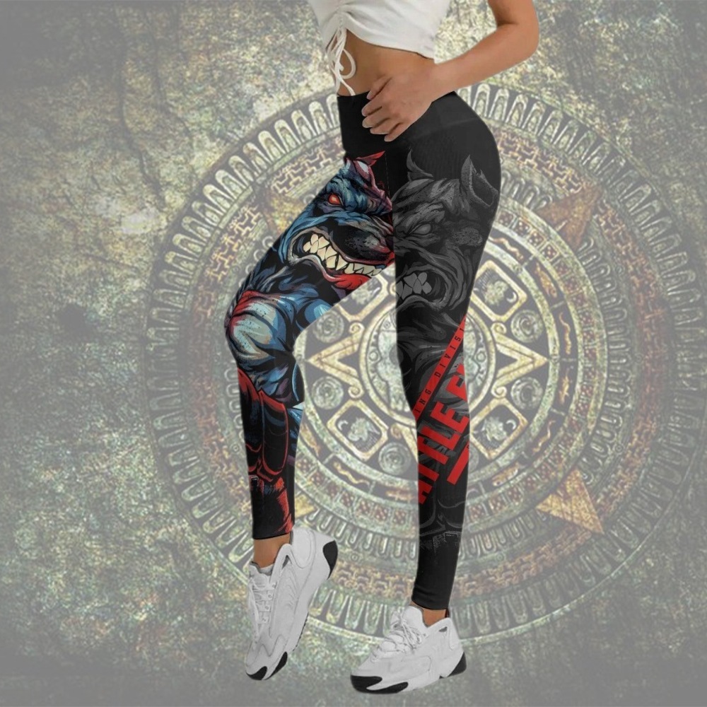 Red Rage Pitbull Boxing Women Compression Legging