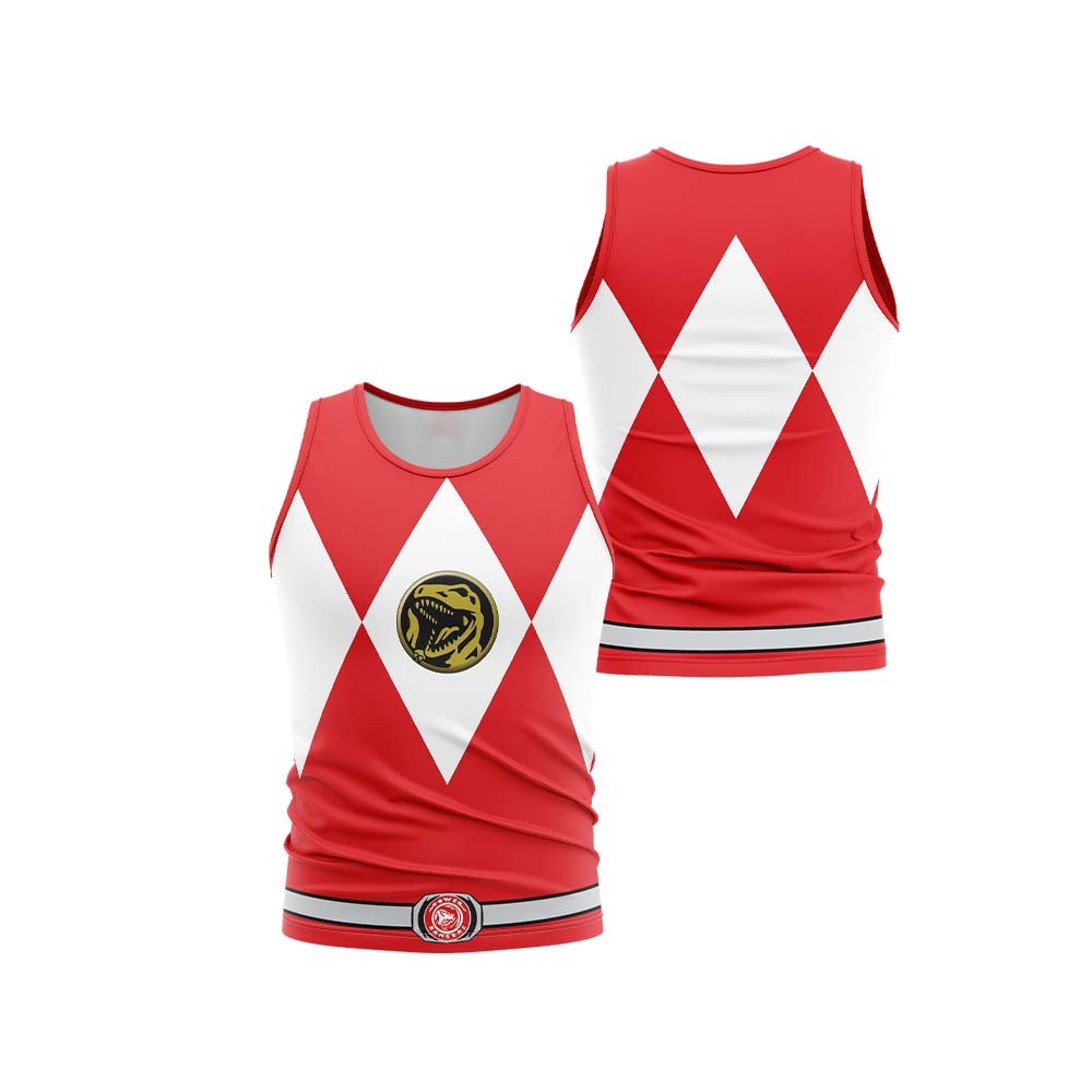 Red Ranger Mighty Morphin Power Rangers Sleeveless Compression Shirt