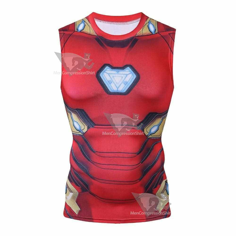 Red Tony Stark Compression Tank Top