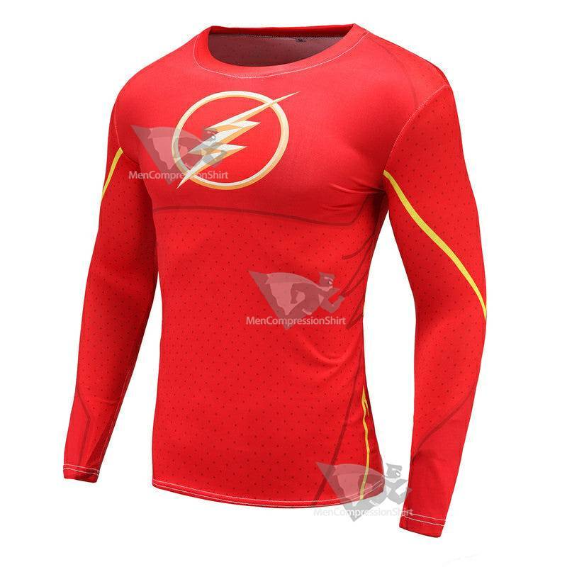 Retro Barry Allen Man Long Sleeve Compression Shirt