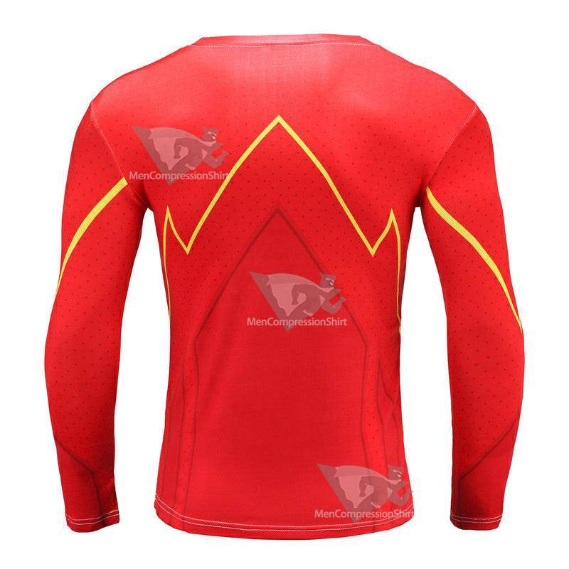 Retro Barry Allen Man Long Sleeve Compression Shirt