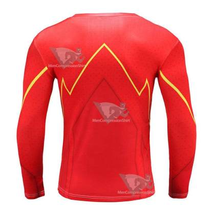 Retro Barry Allen Man Long Sleeve Compression Shirt