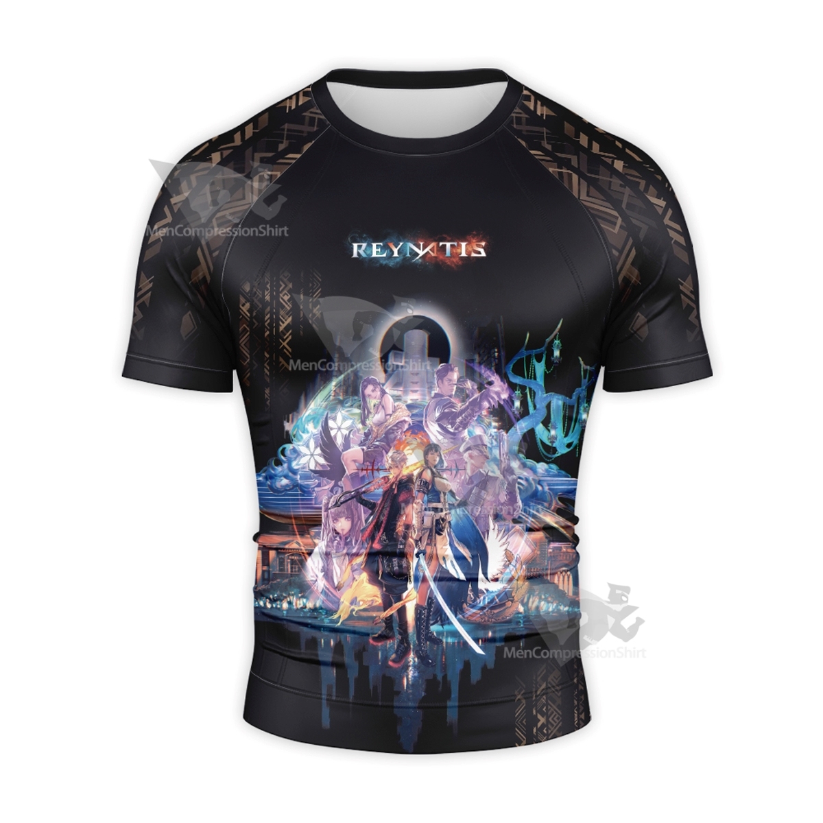 Reynatis Cool Looking Action Short Sleeve Compression Shirt