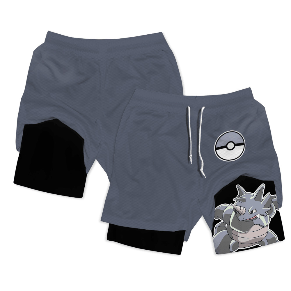 Rhydon Anime Compression Gym Shorts