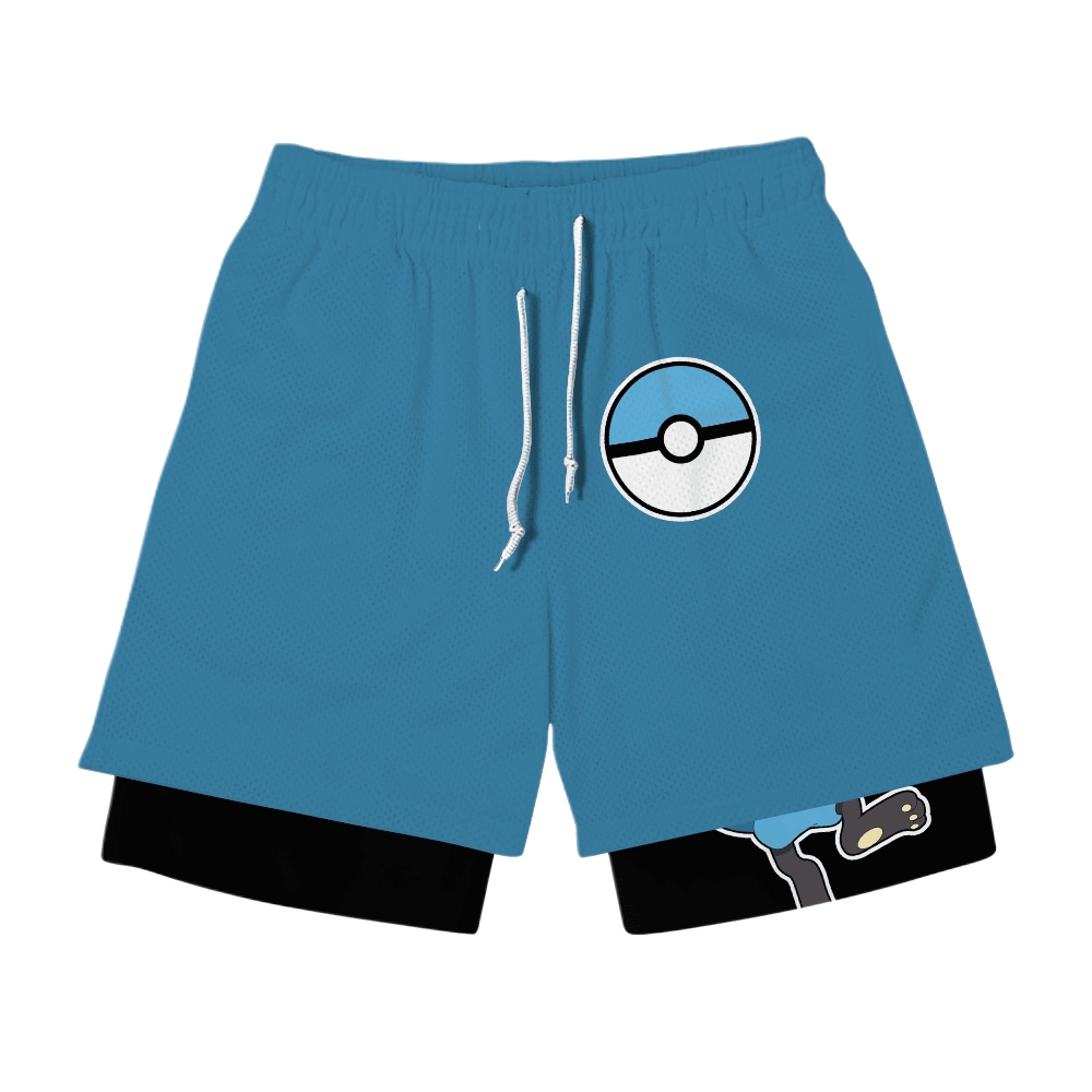 Riolu Anime Compression Gym Shorts