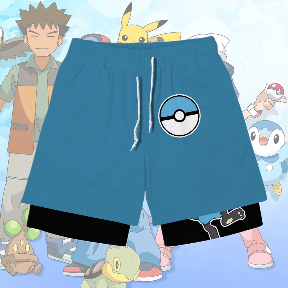 Riolu Anime Compression Gym Shorts
