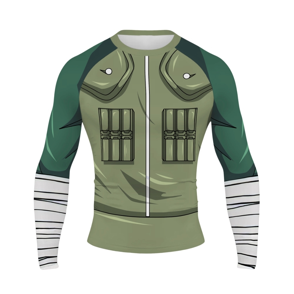 Rock Lee Men Long Sleeve Compression Shirt