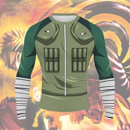 Rock Lee Men Long Sleeve Compression Shirt