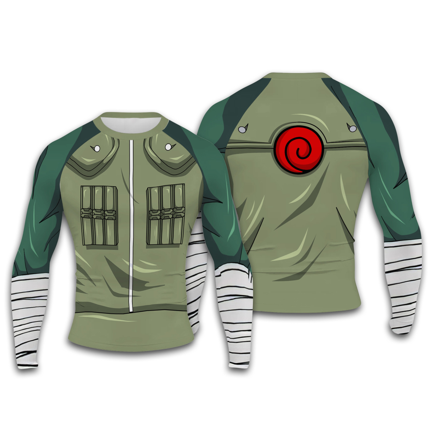 Rock Lee Men Long Sleeve Compression Shirt