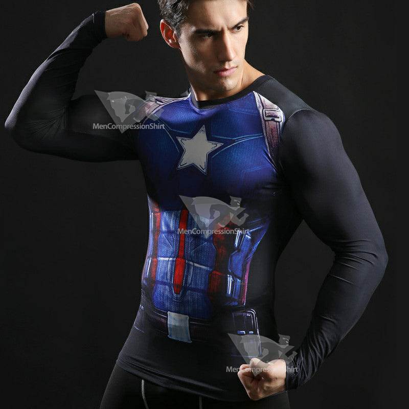 Rogers Long Sleeve Gym Compression Shirts