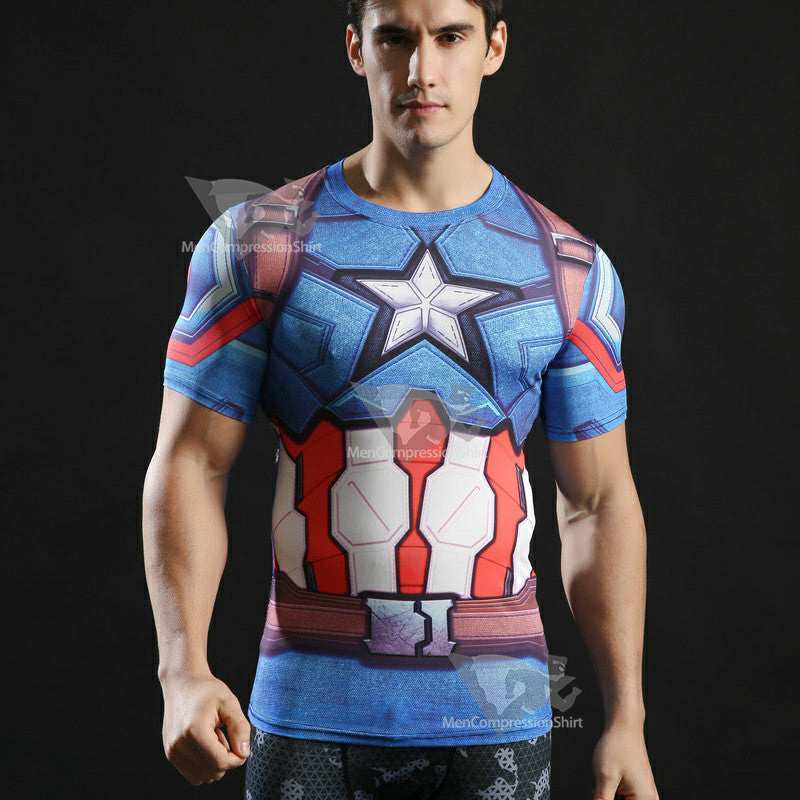 Rogers Short Sleeves Sports Compression Shirt For Men