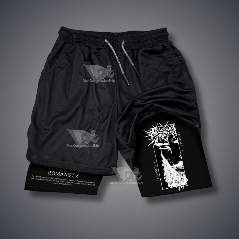 Romans 5 7-8 Christshorts Performance Shorts