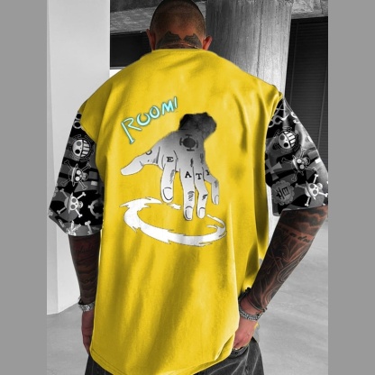 Roomi Hand Anime One Piece Pattern Oversized T-Shirt