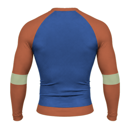 Sage Raglan Colorblock Royal Blue Customizable Long Sleeve Compression Shirt