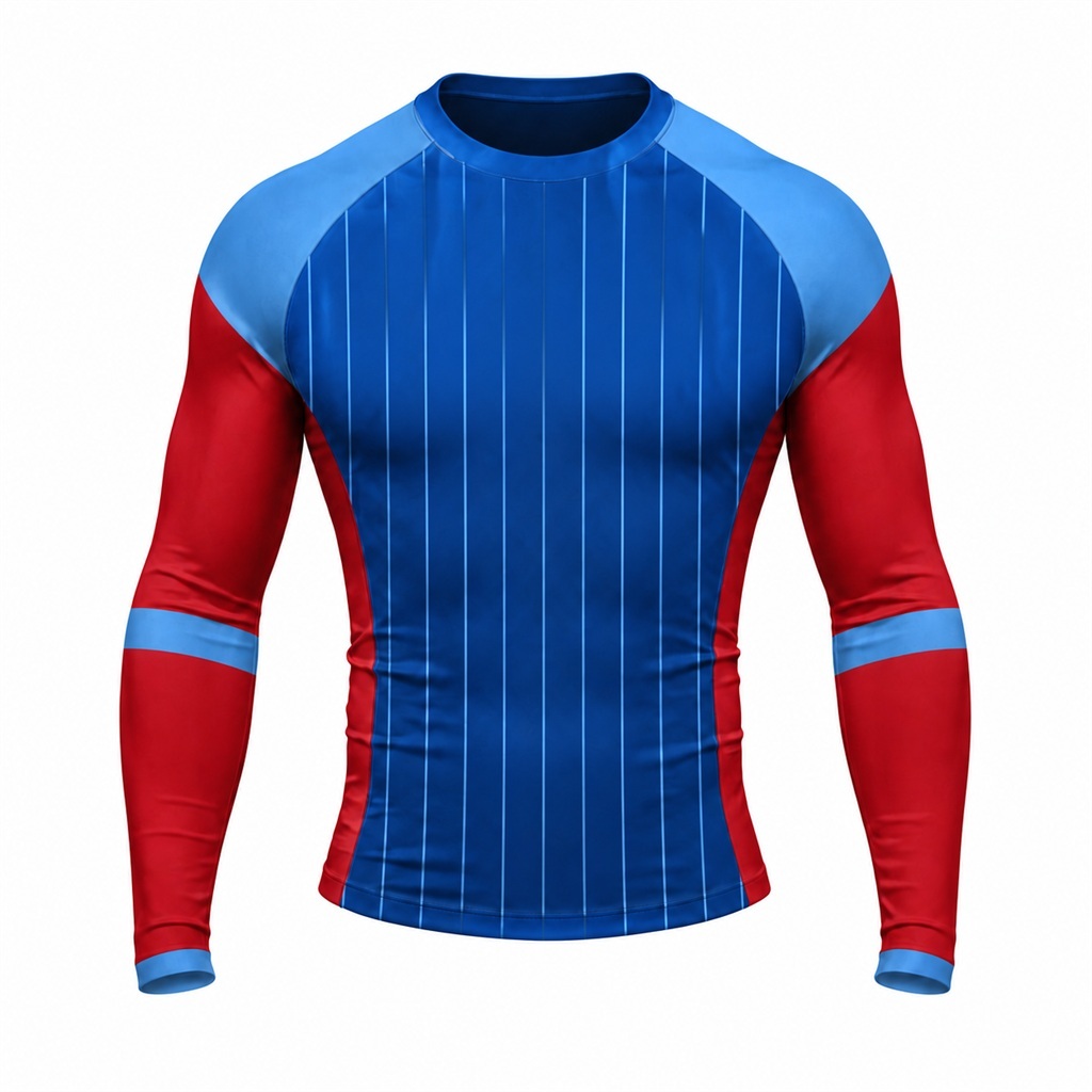 Royal Cardinal Infield Customizable Long Sleeve Compression Shirt front customization preview