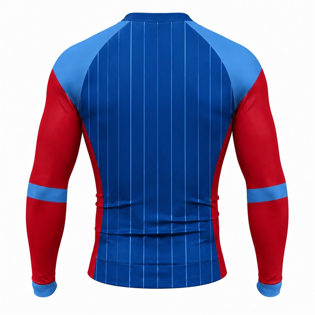 Royal Cardinal Infield Customizable Long Sleeve Compression Shirt back customization preview