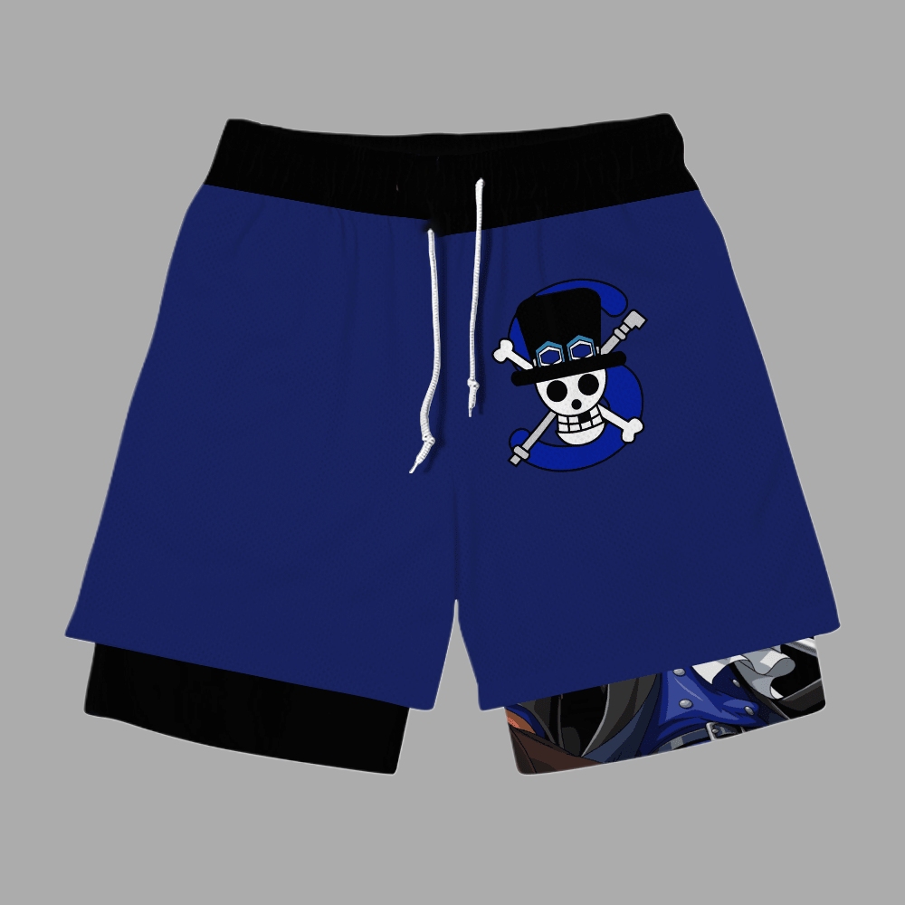 Sabo Anime Shorts Compression Gym Shorts