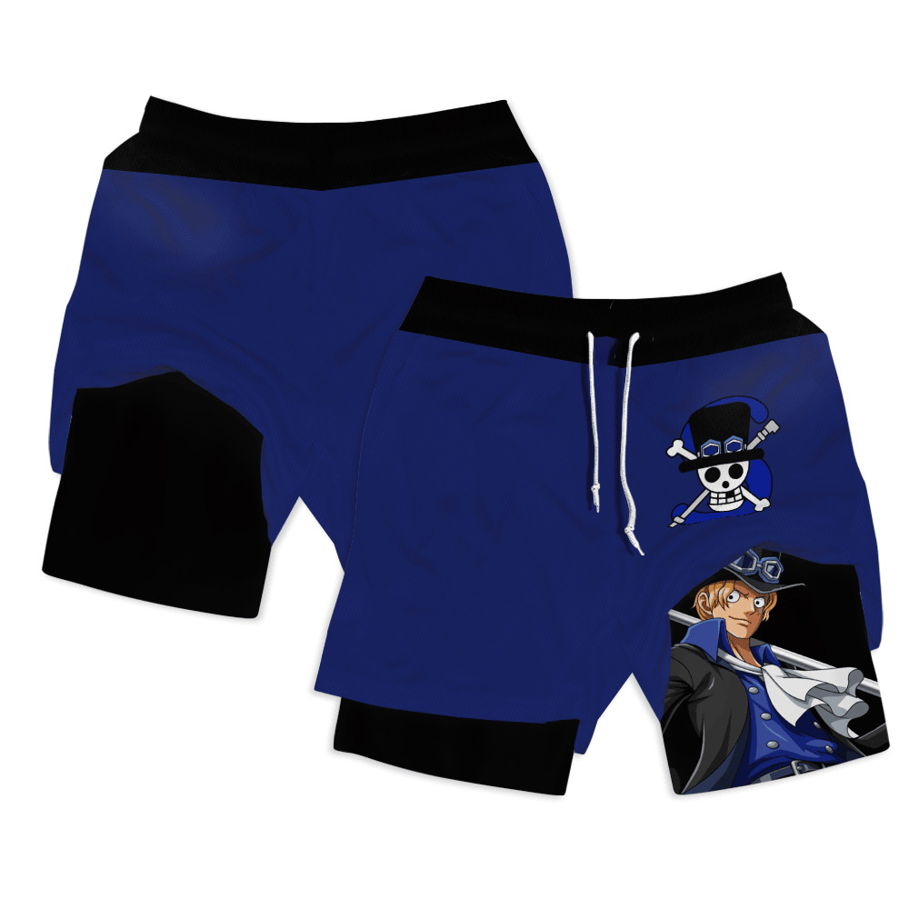 Sabo Anime Shorts Compression Gym Shorts