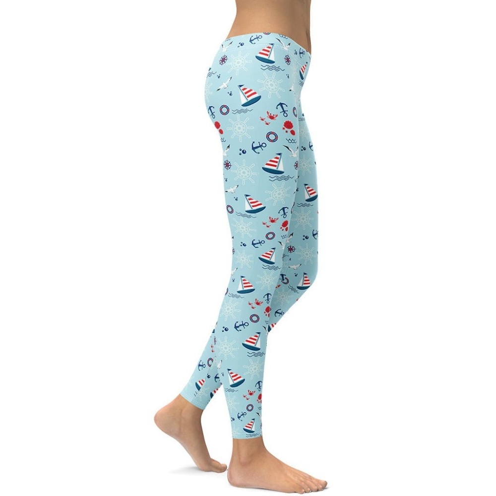 Sailing Boats Women Compression Legging